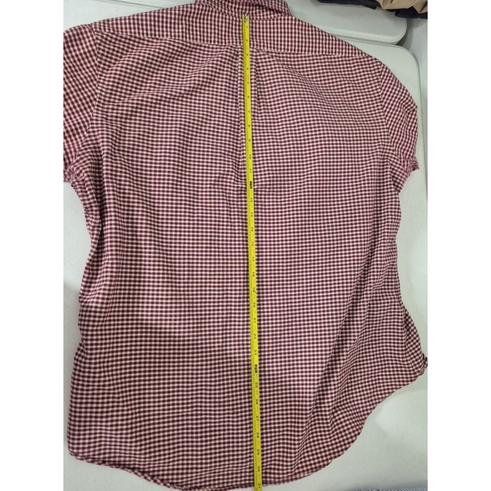 Ralph Lauren Shirt Mens XL Red Gingham Check Custom Fit Long Button Down Sleeve - Picture 7 of 8